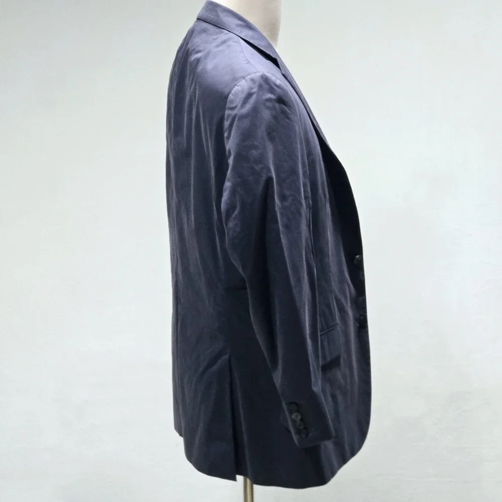 J Hilburn Sport Coat Blazer Wool Jacket Mens Vintage Blue Size 40-42 Lined